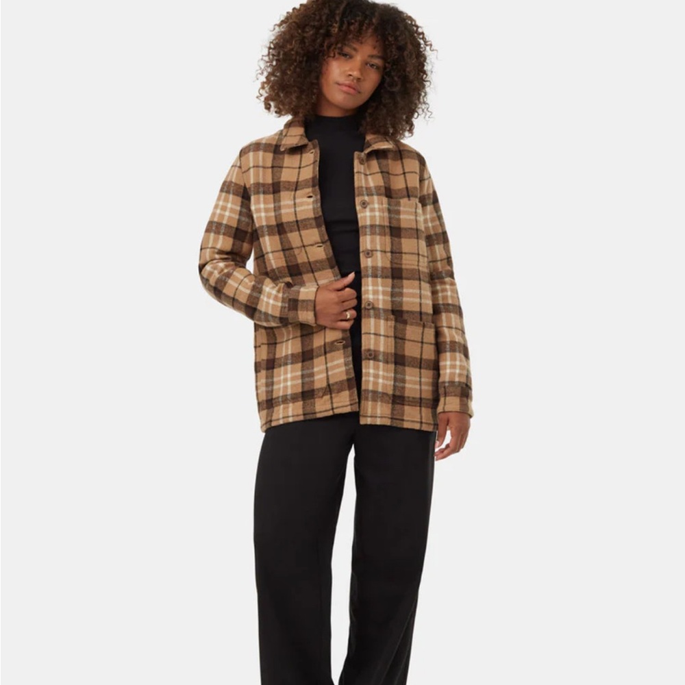 Tentree Flannel Utility Jacket
Size Medium | Cartouche Slate Brown Plaid